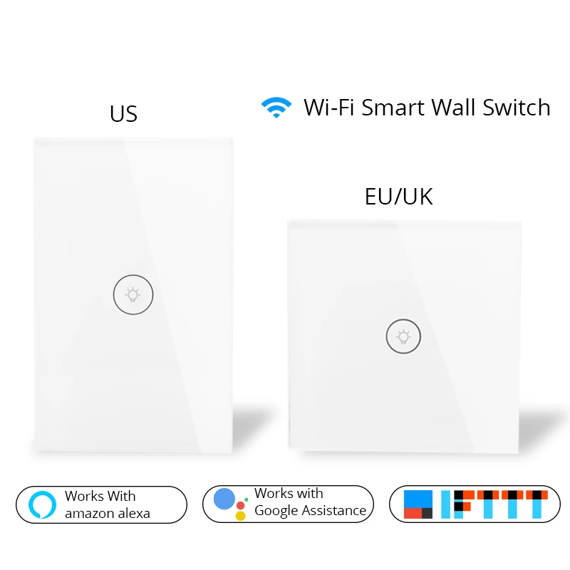 Умный дом Wi Fi сенсорный выключатель беспроводная настенная сенсорная панель с
