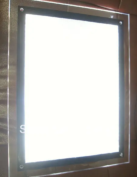 Ультратонкие акриловые квадратные световые коробки рекламная светодиодная