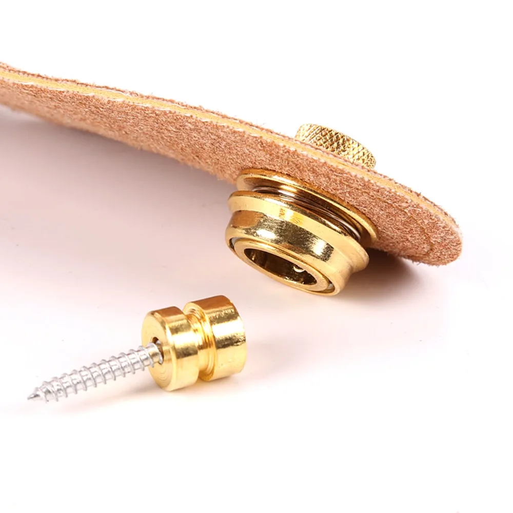 Замок для гитарного ремня металлическая кнопка басов 2 шт.