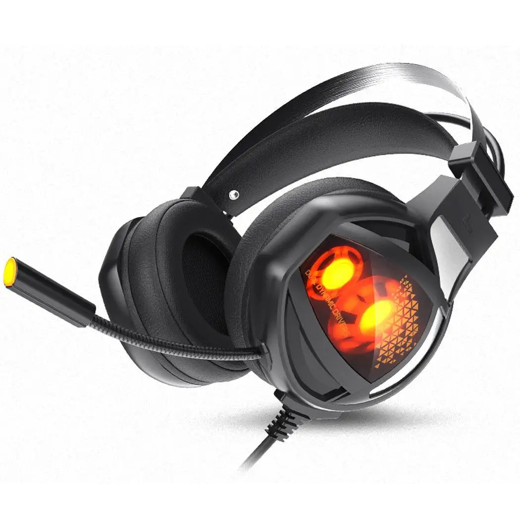 Повязка на голову игровой стерео HiFi гарнитура наушники с микрофоном складной