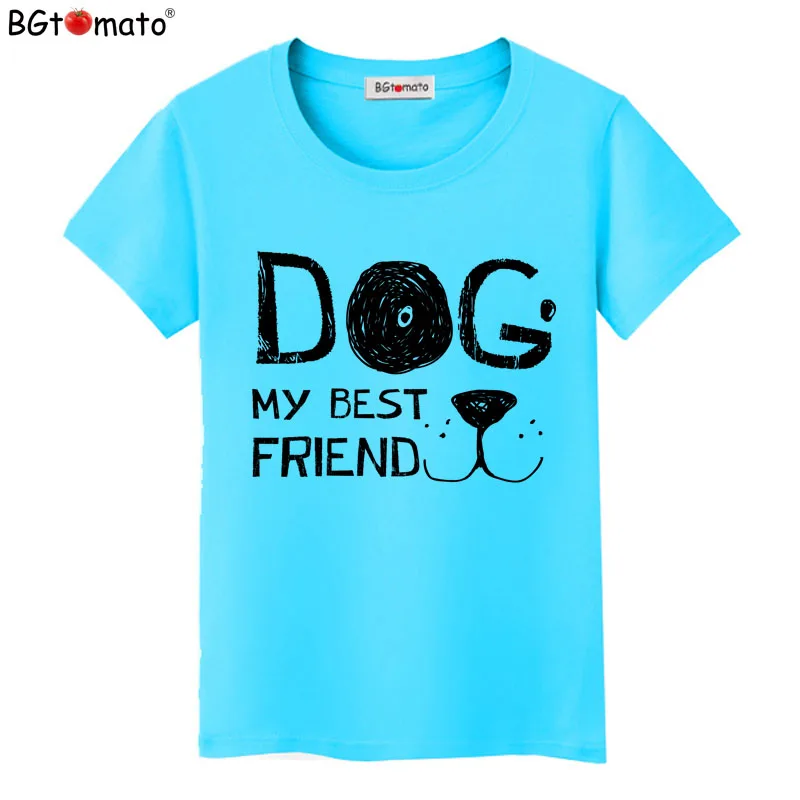 Лидер продаж летняя крутая Женская модная 3D футболка BGtomato с надписью MY BEST FRIEND DOG