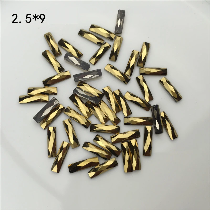 Zziell 20pcs Aurum Nail Art Decorations Stones Crystal Gold Glass Flatback Shape Rhinestones For 3D DIY Design Accessories | Красота и