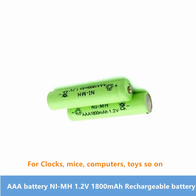 AAA батарея 1800mAh аккумуляторная Ni-MH 1 2 V для часов мышей камер компьютеров игрушек