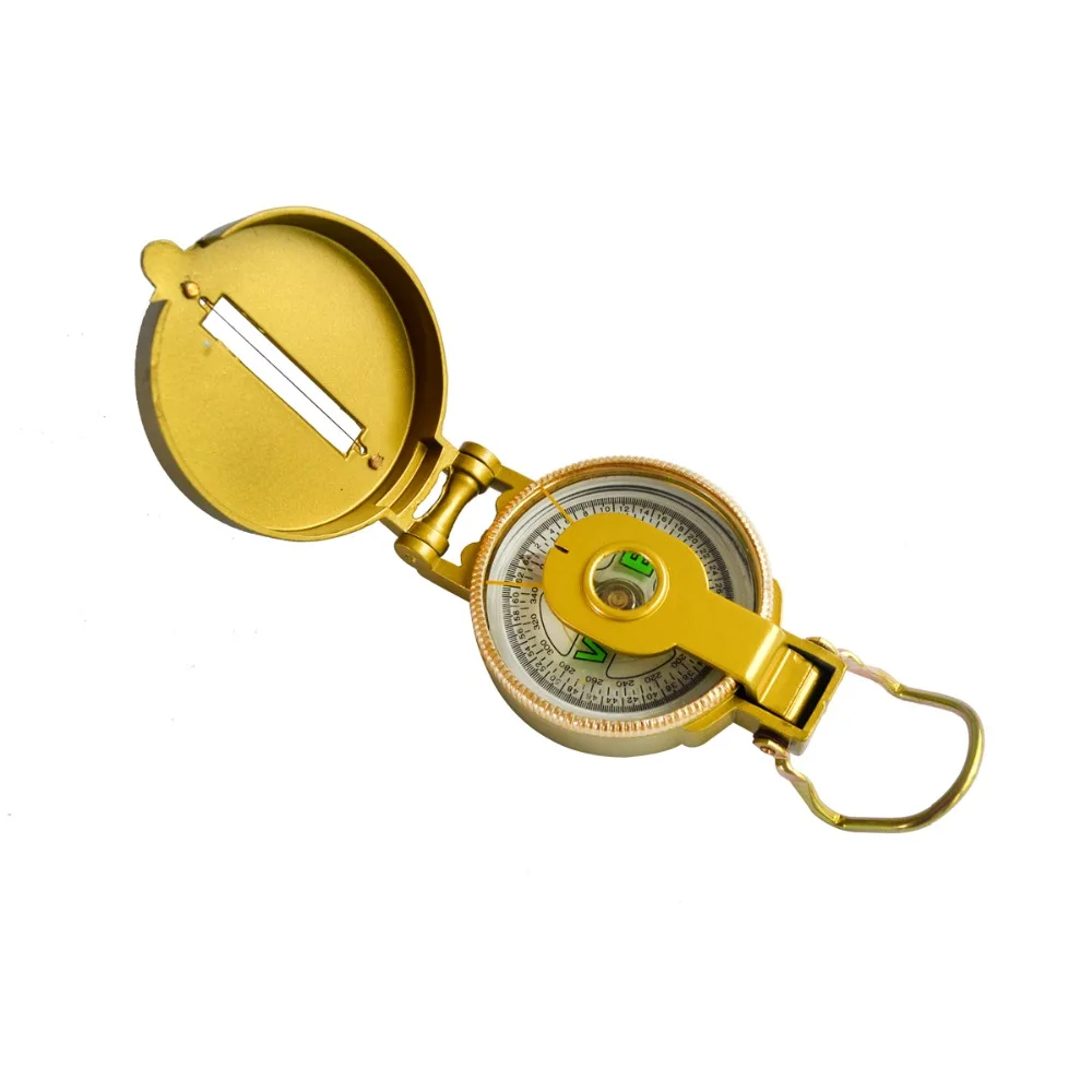 

Portable Gold Folding Lens Compass American Military Fashion Multifunction New US#V SKU J2048