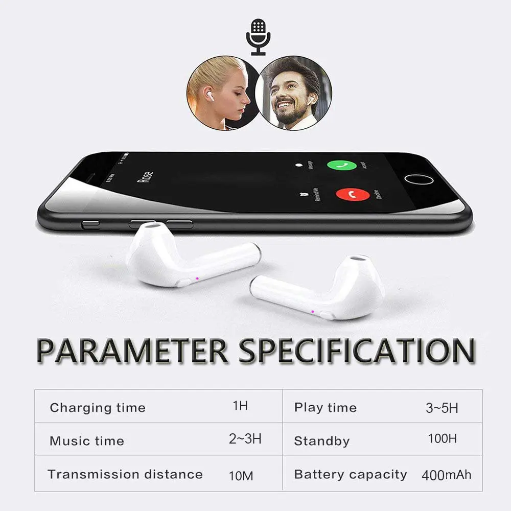 RGLM i7s TWS цветной рисунок Bluetooth гарнитуры наушники спортивные с зарядной коробкой Bluetooth наушники для ios и Android