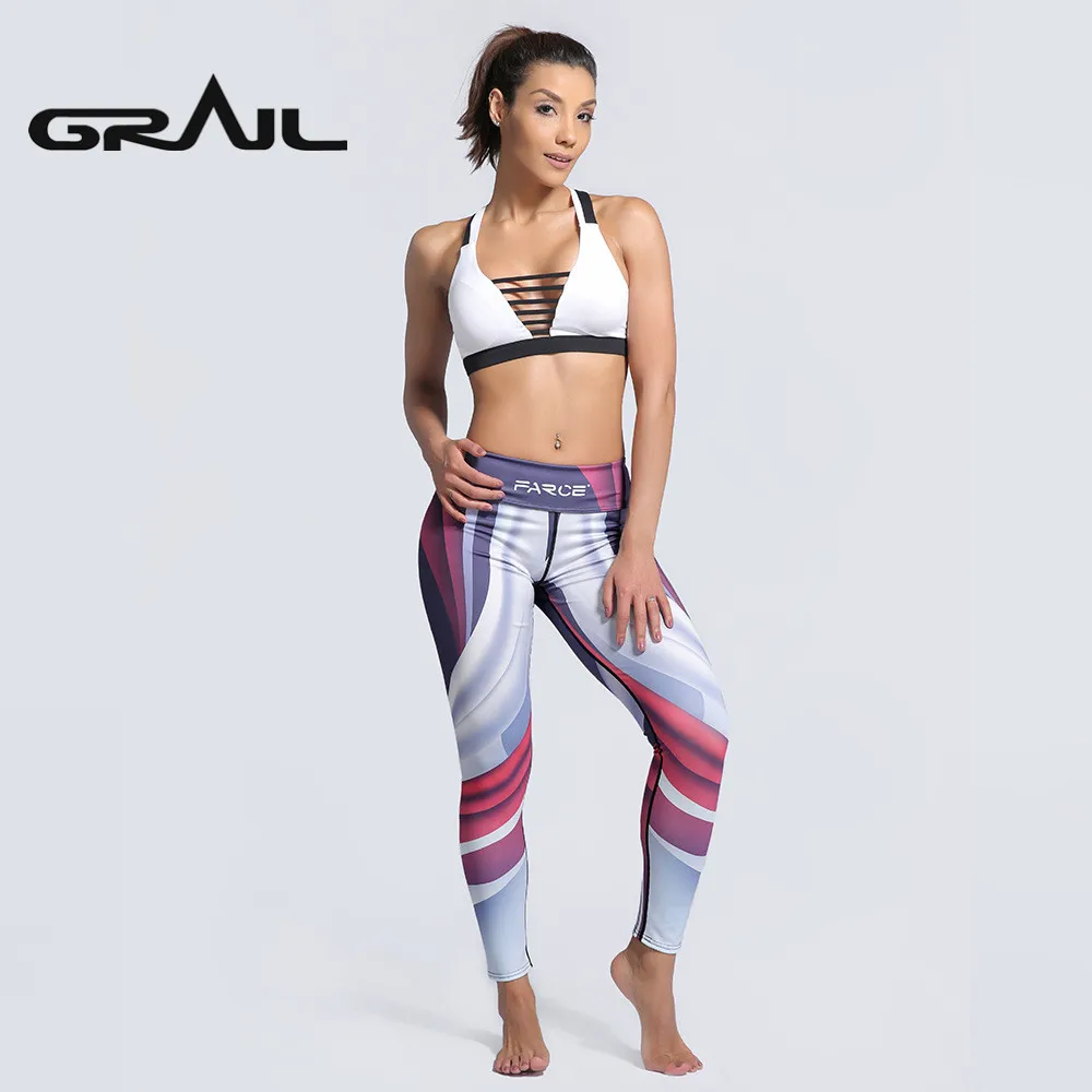 Штаны для йоги Женская Спортивная одежда Стиль Печатные юбки Фитнес Йога