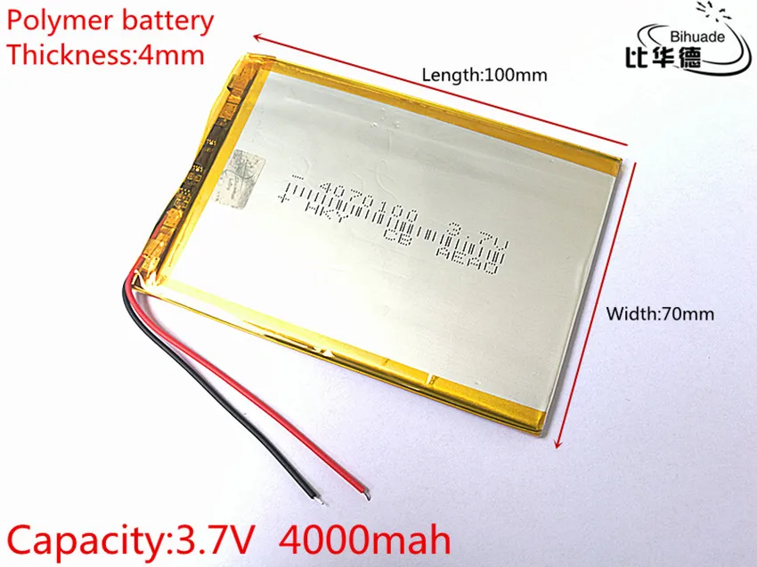 Бесплатная доставка 3 7 V 4000mah 4070100 полимерный литий ионный аккумулятор для