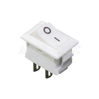 200pcs kcd5 101 6a 125vac spst 2 pins on off micro plastic rocker switch with solder terminal