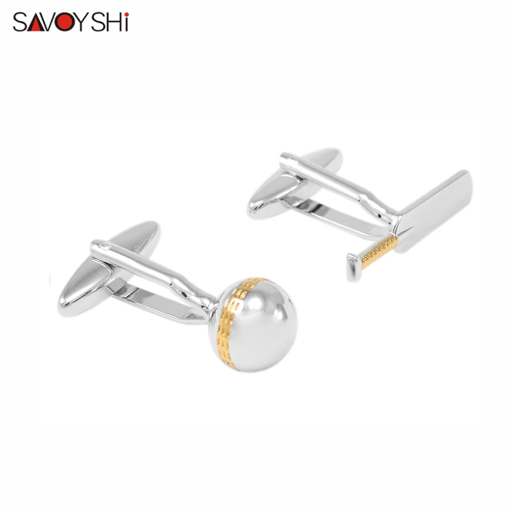 Модные 3D запонки SAVOYSHI для крикета мужчин брендовые рубашек высококачественные