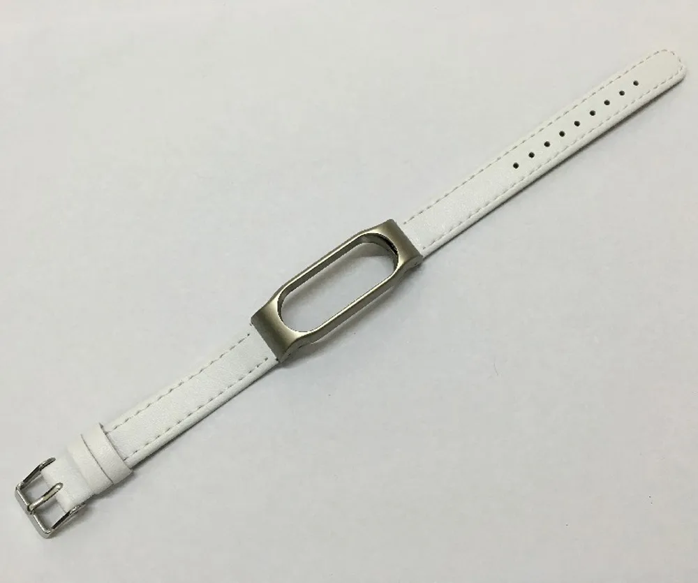 Браслет для Xiaomi Mi Band 2 из искусственной кожи + металлический ремешок Безвинтовой