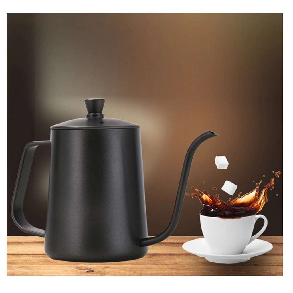 Кофейный чайник из нержавеющей стали Moka для капельного чая чайная посуда 600 мл BLK