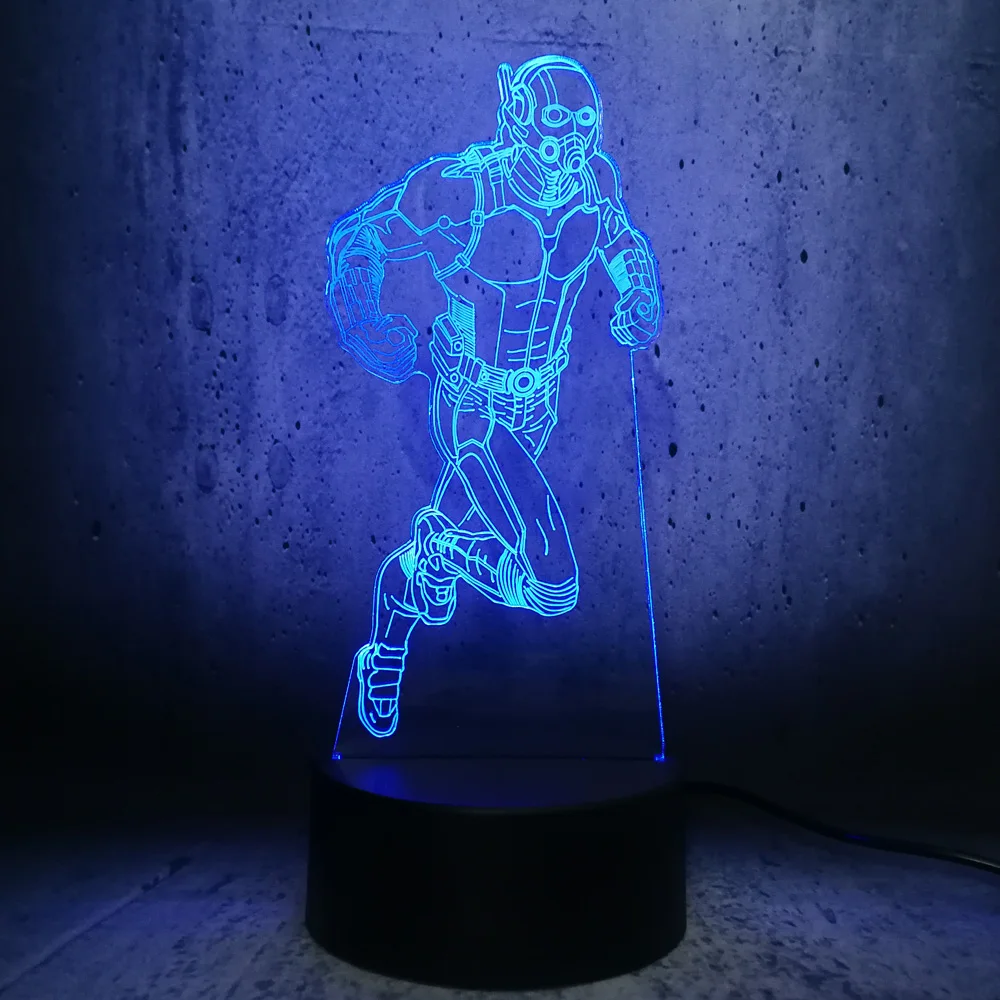 Комический муравей человек 3D лампа ночник светильник USB СВЕТОДИОДНЫЙ ing Mulitcolor