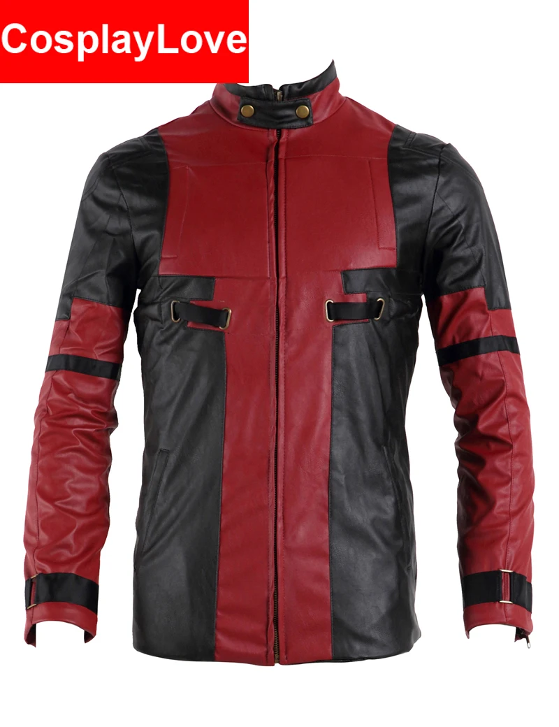 

High Quality Deadpool Wade Winston Wilson Coat Jacket Cosplay Costume PU For Christmas Halloween Party CosplayLove Stock
