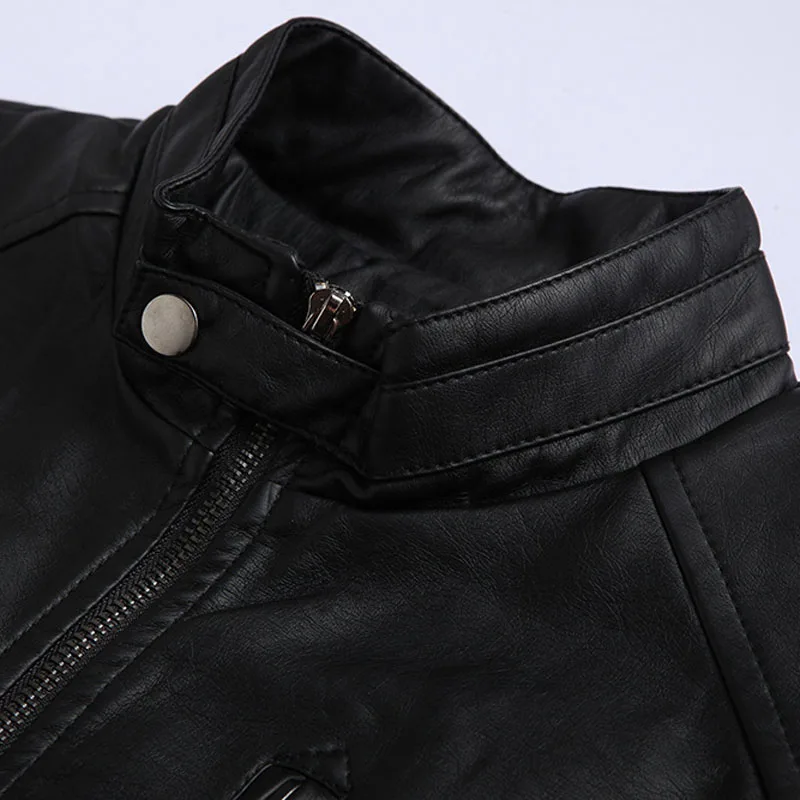 AOWOFS классические мужские кожаные куртки коричневые байкерские и пальто для
