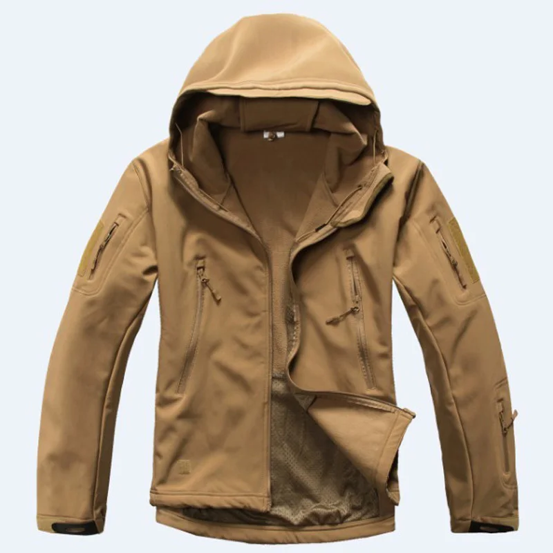Sand Открытый Спорт Softshell куртки Для мужчин Пеший Туризм Охота Одежда TAD Камуфляж Военно-Тактические наборы Кемпинг HJ004 - Цвет: Sand