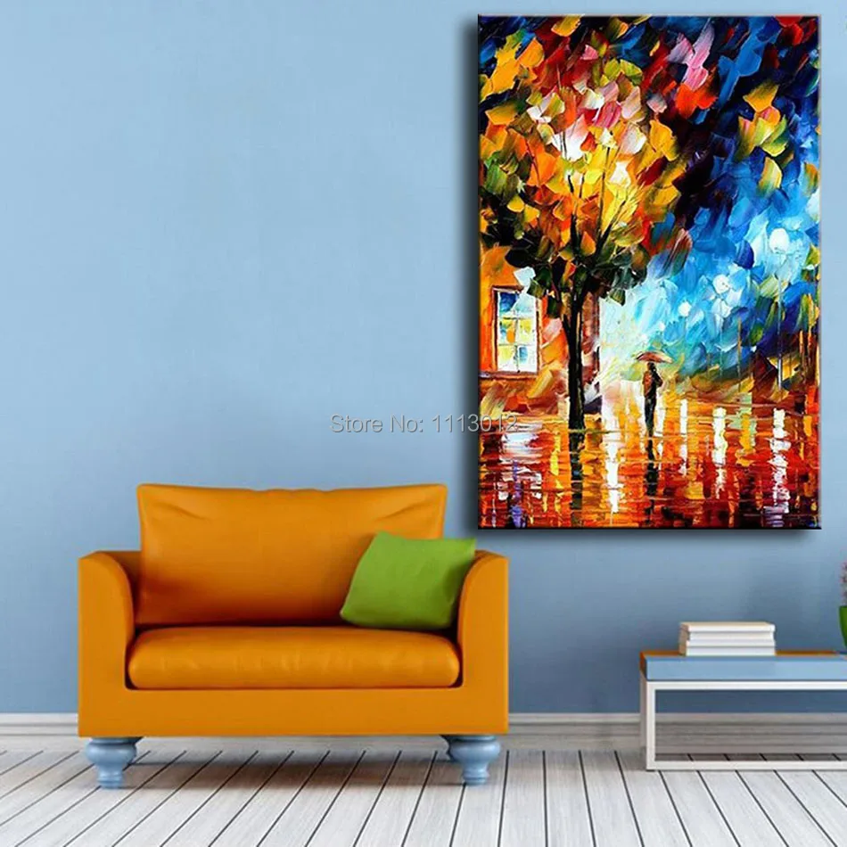 

Handmade Modern Abstract Palette Knife Landscape Oil Painting On Canvas Wall Art Pictures Gift For Living Room Home Decoration