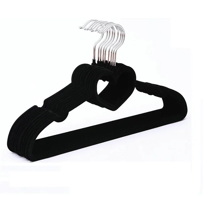 Бархатистая вешалка Sorplus для одежды с сердцем пота (50 шт./лот)|velvet flocking|velvet hangervelvet