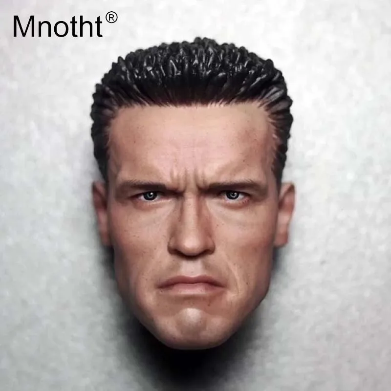 Коллекционная камуфляжная голова Mnotht T800 масштаб 1/6 12 дюймов|Игровые фигурки и