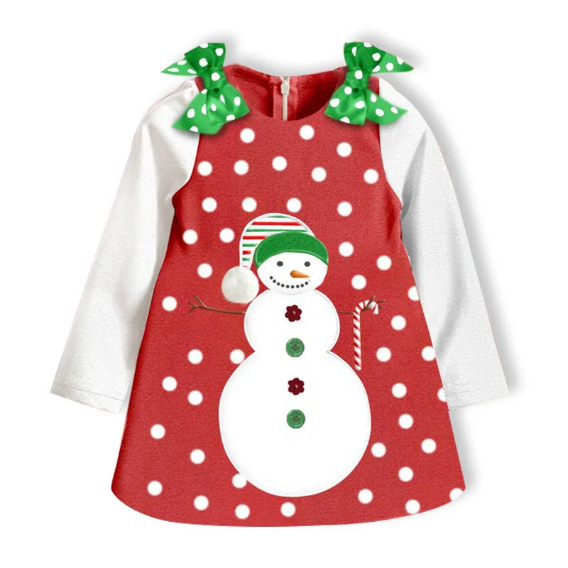 Осеннее платье для девочек Рождественская одежда малышей новые детские