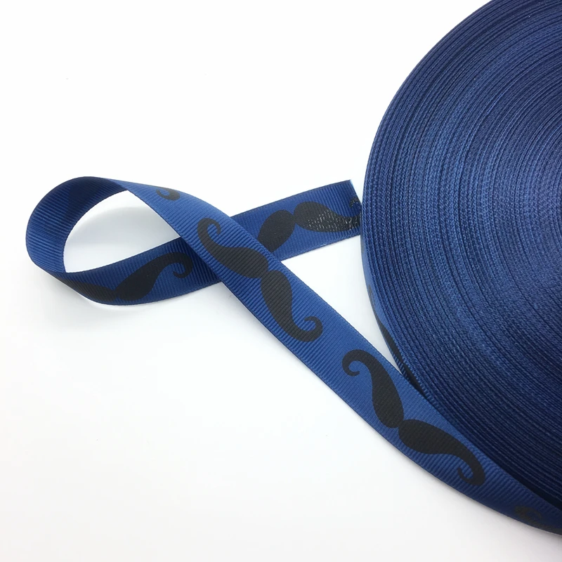 Бесплатная доставка 5 ярдов 3/4 дюйма 20 мм лента в рубчик с широким принтом бант для