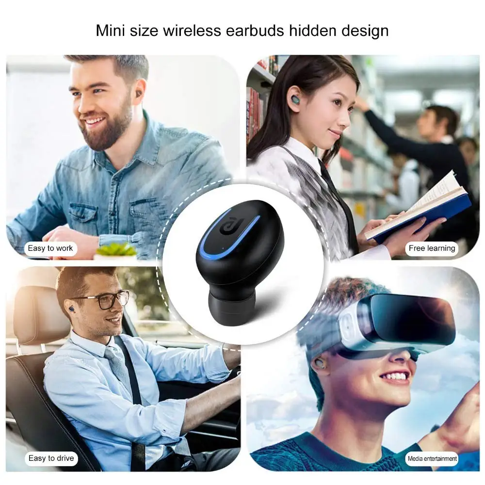 Q13S TWS Bluetooth 5.0 Headset Mini Twins Wireless Stereo Earphone In-Ear Earbud headphone with Mic for Smartphone pk i10 tws |