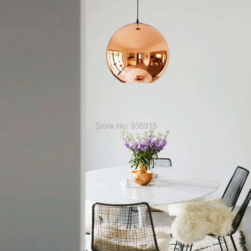 Северная Европа Современный Медь Щепка золотой Оттенок Зеркало висит Свет E27