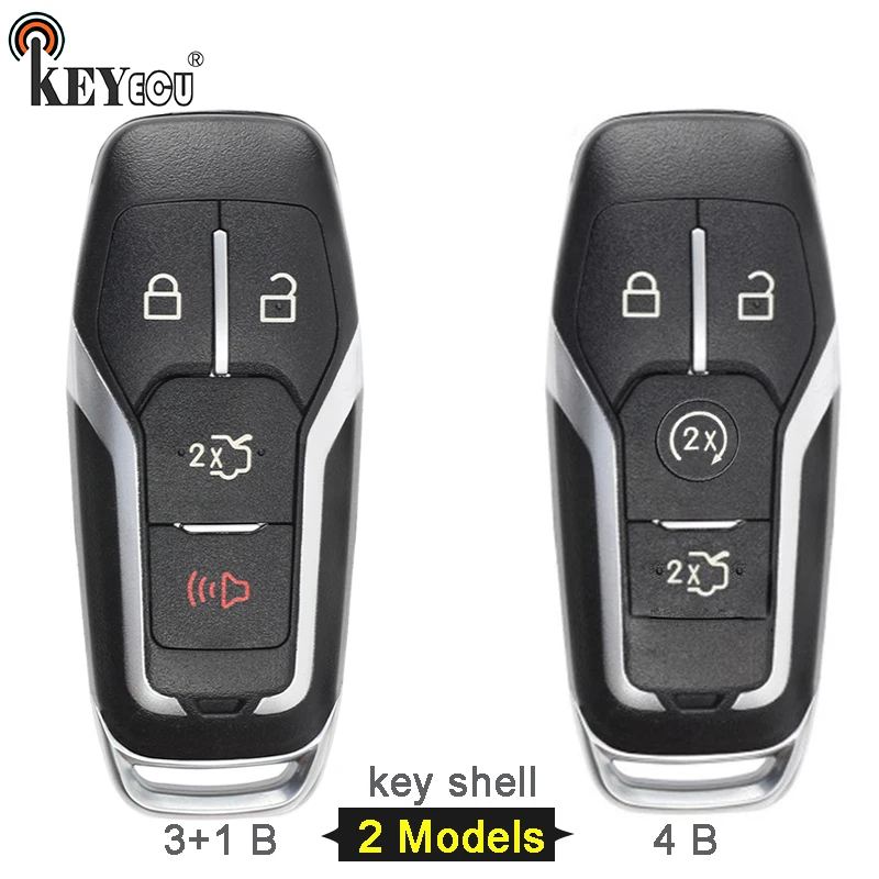 KEYECU для Ford Edge Explorer Linclon MKC MKZ FCC: M3N-A2C31243300 Smart Prox чехол дистанционного ключа Fob 3 / 4