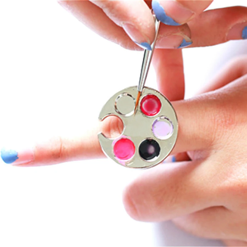 1 шт. мини пальчиковая палитра лаков для ногтей бесплатная доставка милое круглое