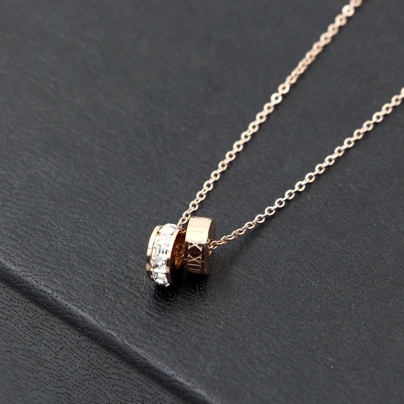 Новое круглое ожерелье в римском стиле квадратное хрустальное с двойными