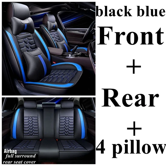 black blue luxury Передний+ задний Чехол для сидения автомобиля для KIA Ceed Sportage Soul Рио Cerato Sportage Рио 3 карнавальный костюм «Максима» пиканто Оптима шума K2 K3 K4 K5 - Название цвета: black blue luxury