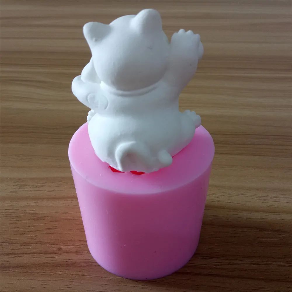 Силиконовая форма для мыла Fortune Cat формы свечей 3D поделок силиконовые прессформы |