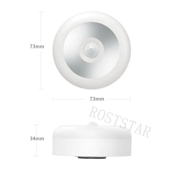 ROSTSTAR LED Light USB Powered Human Sensor LED Night Light Photosensitive and Infrared Small LED Night Lamp For Smart Home