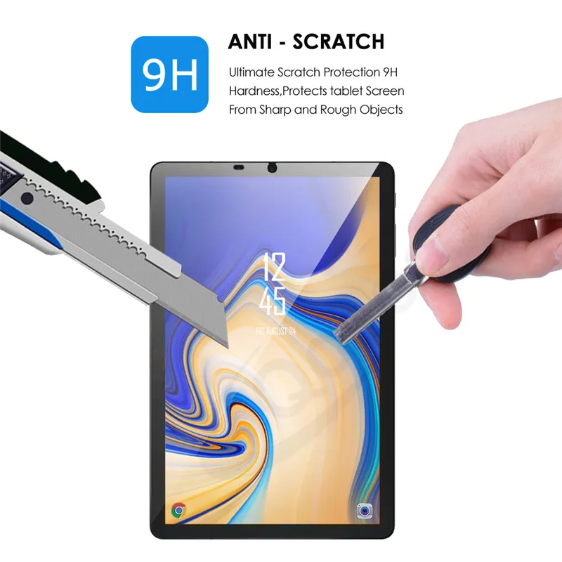 Qosea For Samsung Galaxy Tab S4 10.5 inch T830 T835 Tempered Glass Clear 9H Scratch Resistant Tablet PC Screen Protector Film | Компьютеры