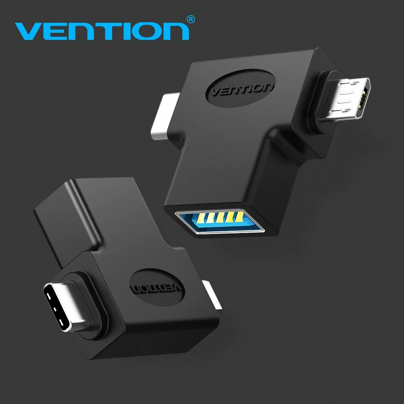Vention Type C USB адаптер 3 0 OTG кабель 2 в 1 Micro конвертер для Xiaomi One Plus Nexus 6P | Электроника