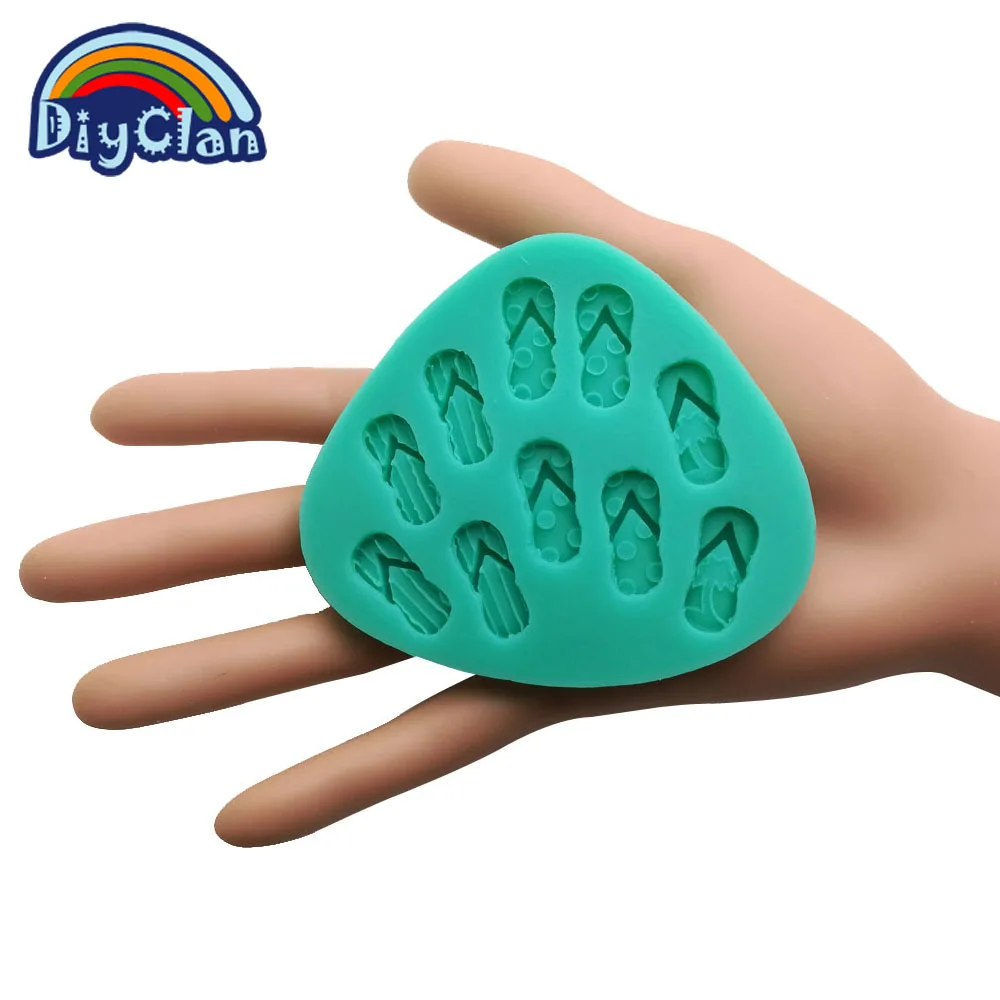 Горячие силиконовые формы для торта инструменты украшения тапочки пляжная обувь