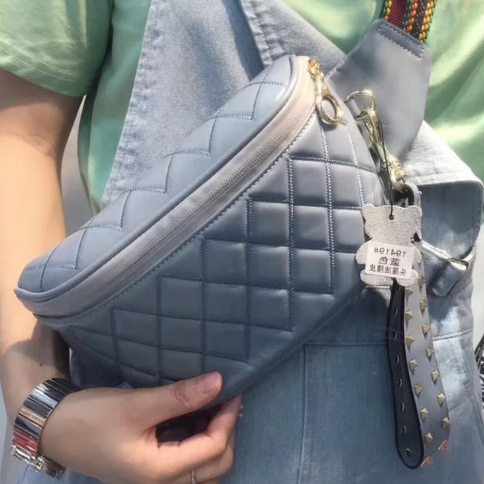 Роскошная поясная сумка из воловьей кожи, новинка, модная и крутая модная поясная кожаная сумка
