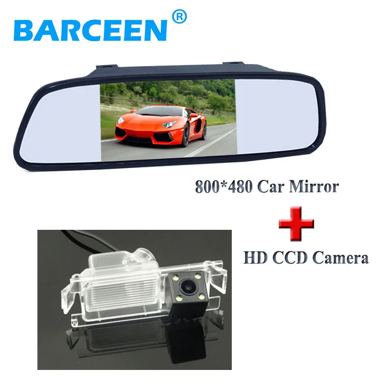 Автомобильный задний ЖК монитор 5 дюймов с 4 светодиодами парковочная камера для