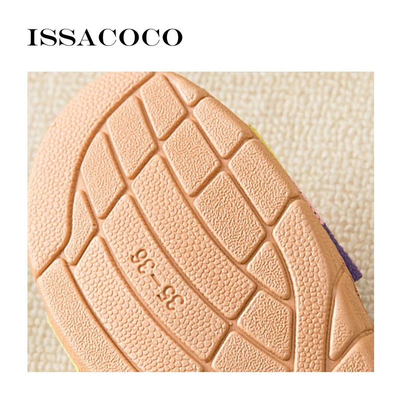

ISSACOCO Women's Linen Slippers Women's Flat EVA Non-Slip Floral Linen Slides Home Shoes Beach Flip Flops Ladies Flax Shoes
