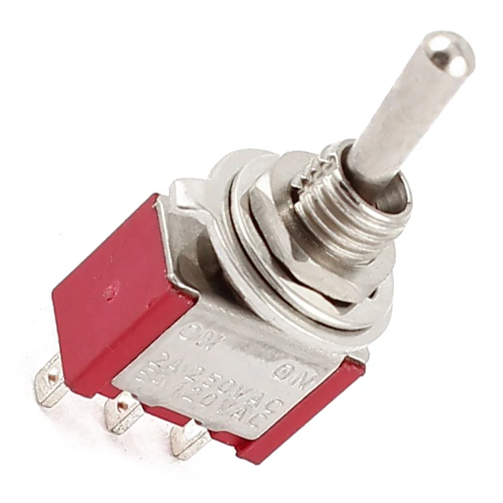 Совершенно новый AC 250V/2A 120V/5A ВКЛ./вкл. 2 положения SPDT Мини Микро тумблер красный |