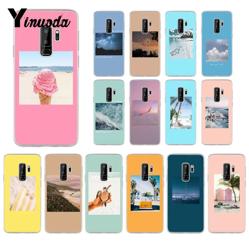 Yinuoda художественный Летний Пляжный чехол с мороженым для Samsung Galaxy S8 S7 edge S6 plus S5 S9 Plus