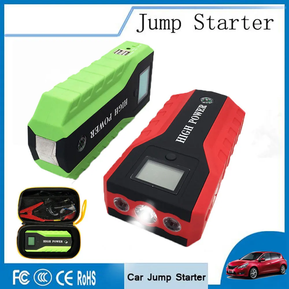 GKFLY Многофункциональный стартер скачка 1000A 12V 2USB 600A Портативный автомобиля Батарея усилитель Зарядное устройство усилитель Мощность power Bank пусковое устройство