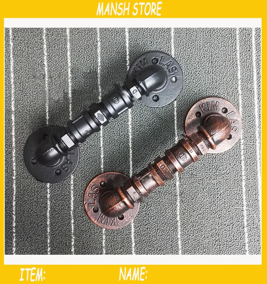 1 шт 3/4 &quotРучка двери трубы с седло фланца Ретро/американский/Промышленный стиль