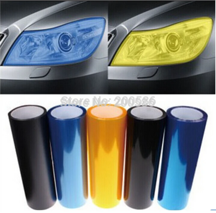12 рулонов/партия пленка для фар оттенок задний фонарь налобный матовый блесек