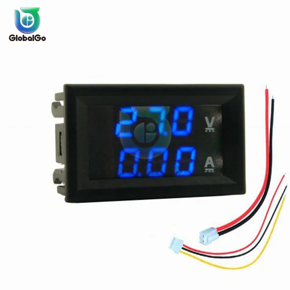 Blue Blue DC 100 в 10A мини 0,28 дюйма светодиодный цифровой вольтметр постоянного тока Амперметр Ампер Вольт сила тока в амперах метр тестер Амперметр автомобиль открытый Крытый - Цвет: Blue Blue