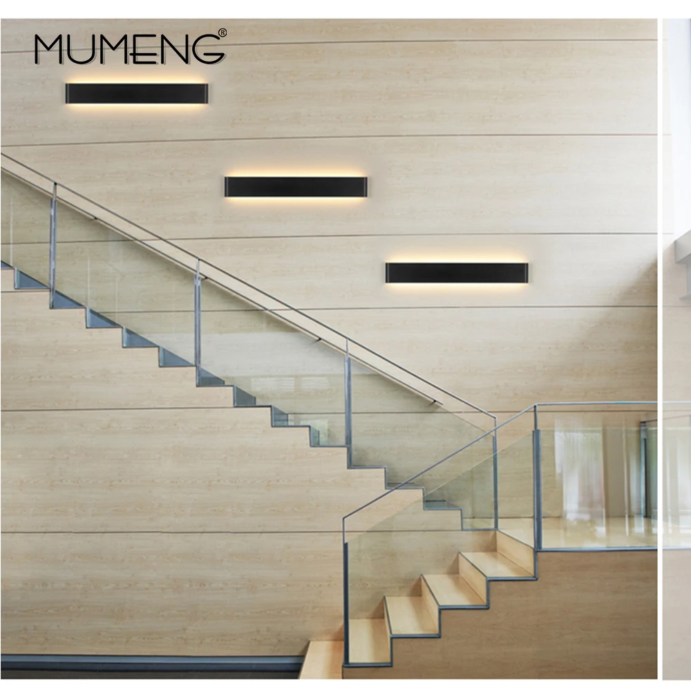 mumeng LED Modern Wall Lamps 6W 14W Mirror Light Aluminum Lamp 90-265V Livingroom Bathroom Hallway Stairs bedside Sconce | Лампы и