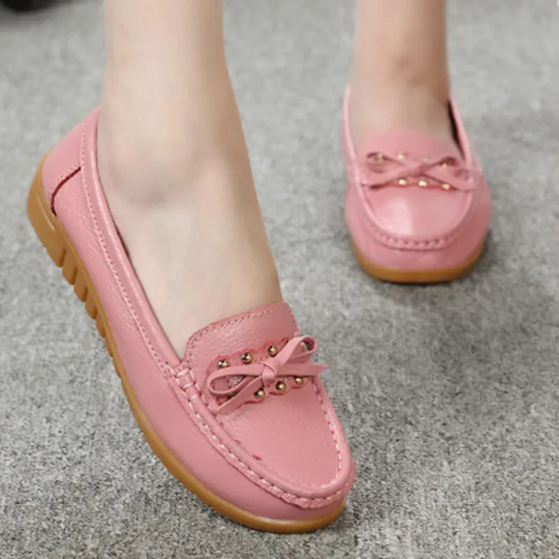 

Women Shoes Fashion Genuine Leather Woman Flats Slip On 2018 Summer Women Shoes Casual Comfortable Loafers Female Shoes