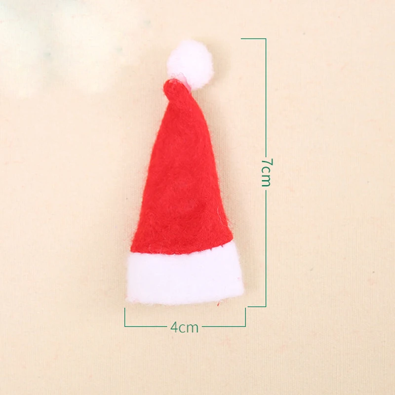 30 шт. Мини Санта Клаус шляпа рождественские украшения для дома Рождество