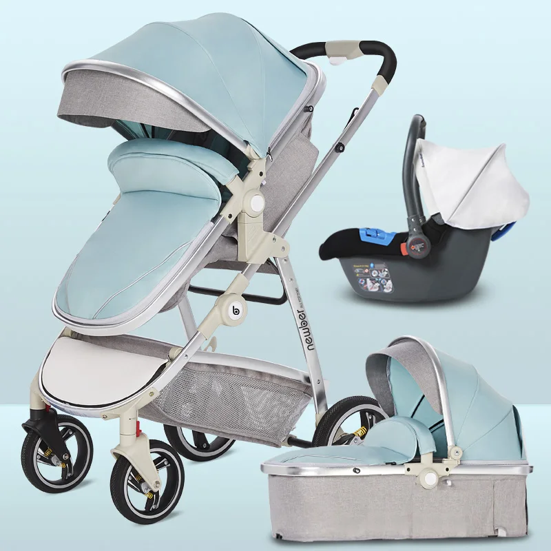 2020 new 3 in 1 stroller multi-function can sit and lay lightweight folding portable childrens trolley two-way stroller