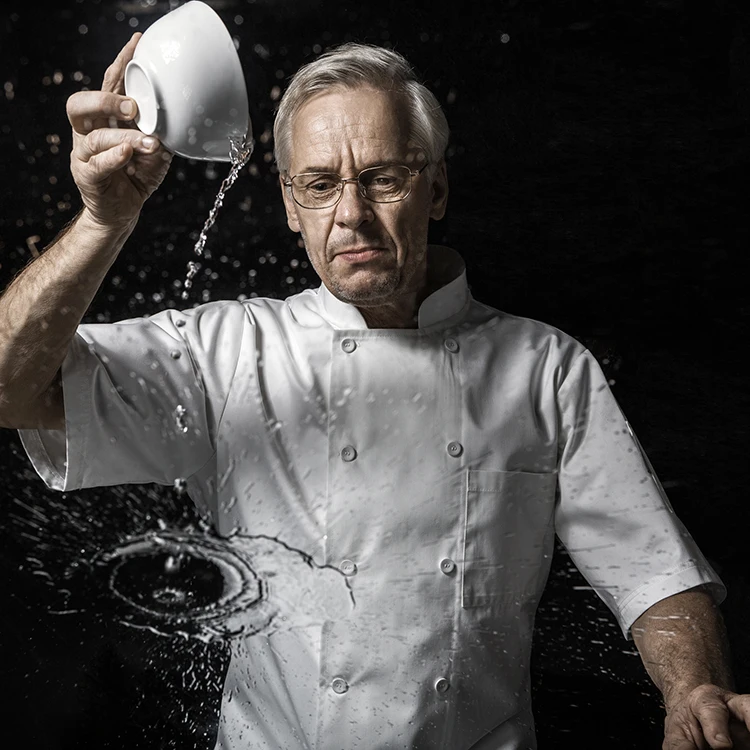 Высококачественный новый костюм повара с коротким рукавом для ресторана