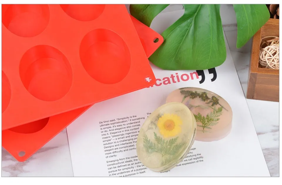 SILIKOLOVE DIY силиконовые мыло формы для мыла 3D 6 форм овальное мыло ручной работы ремесло цветы Ванная комната Кухня мыло формы